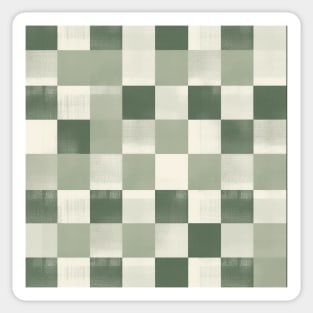 Checkered (sage and sap green) Sticker